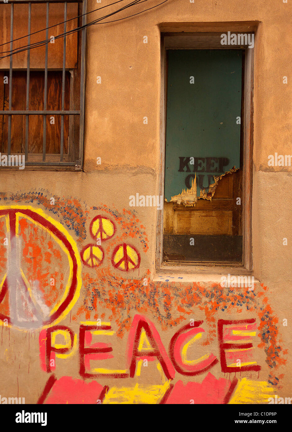 Résumé des portes, des surfaces et textures Banque D'Images