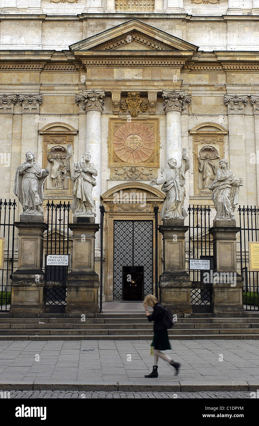 La Pologne, la Pologne petite région, Cracovie, La Vieille Ville (Stare Miasto), Saint Pierre et Saint Paul dans l'Église Rue Grodzka Banque D'Images