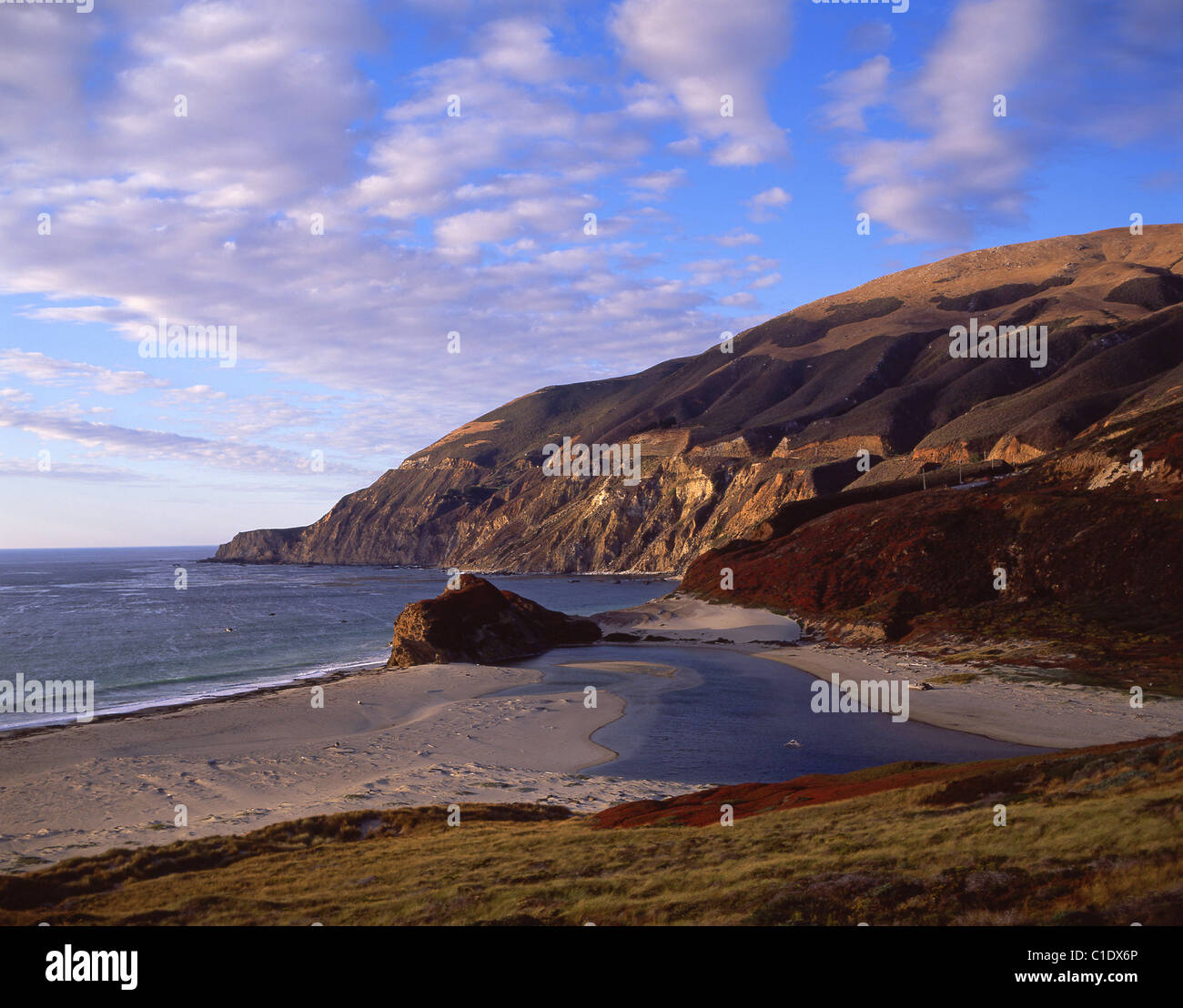 Vue de la côte du Pacifique de l'autoroute 1, en Californie, États-Unis d'Amérique Banque D'Images