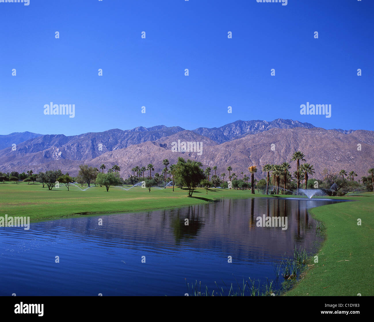 Le mesquite Golf & Country Club, Palm Springs, Californie, États-Unis d'Amérique Banque D'Images