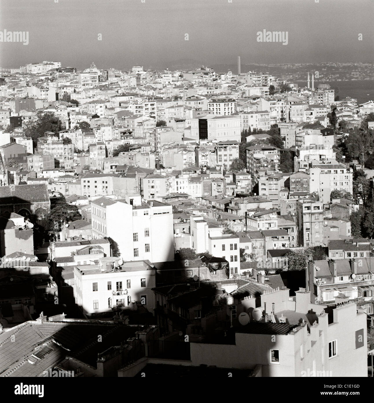 Paysage urbain de la ville d'Istanbul en Turquie en Asie du Moyen-Orient. Vue sur le paysage vue panoramique vue panoramique escapade urbaine Wanderlust Travel Banque D'Images