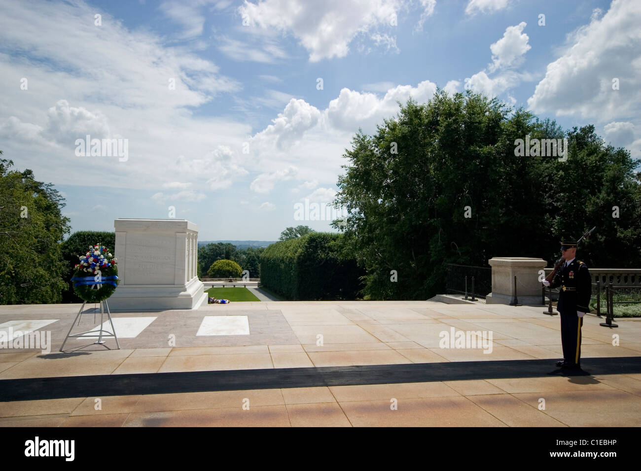 La tombe du cimetière national d'Arlington, soldats, Tombe de l'inconnu Banque D'Images