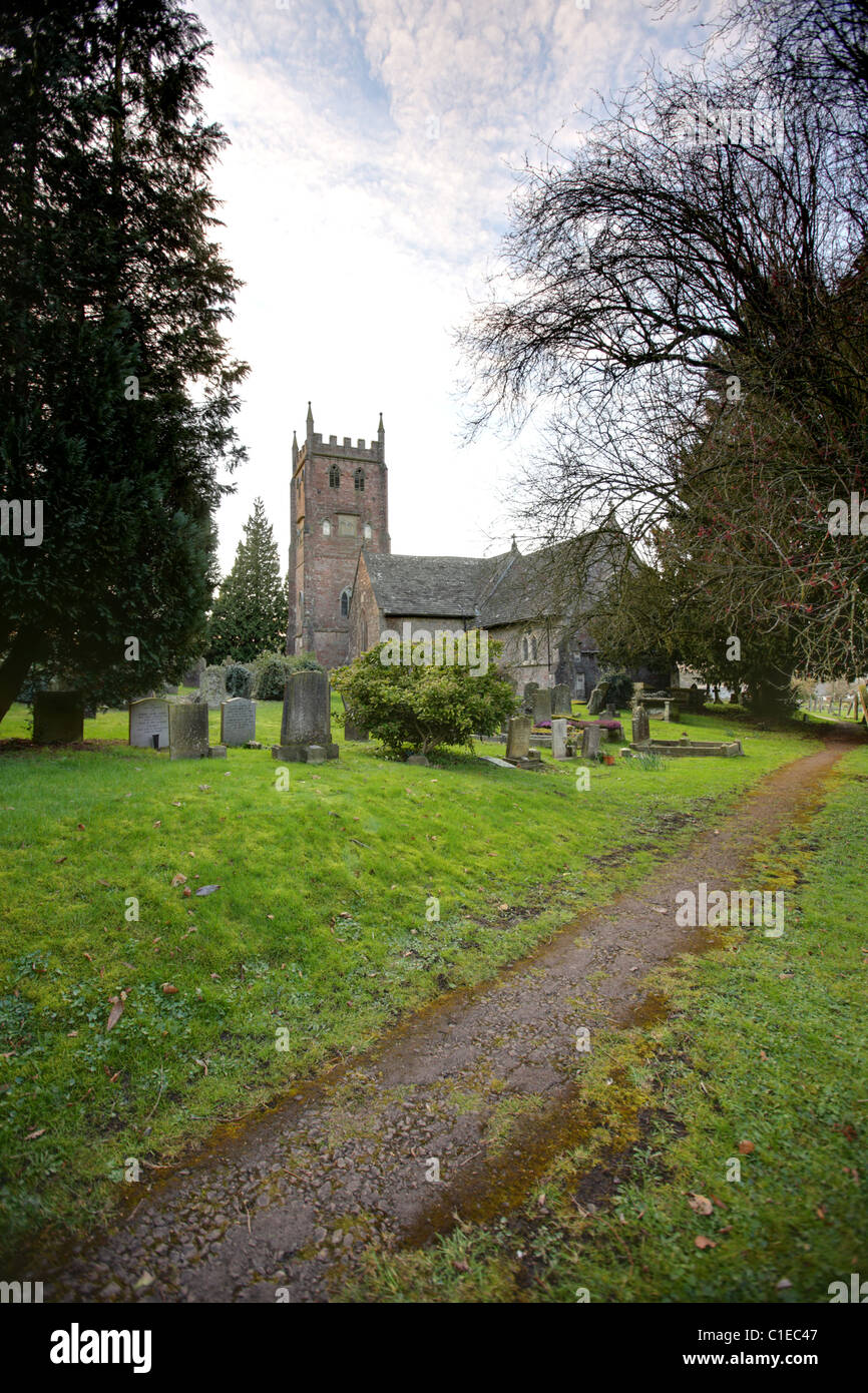 L'église St Mary Vierge, St Briavels, forêt de Dean, au Royaume-Uni. Banque D'Images