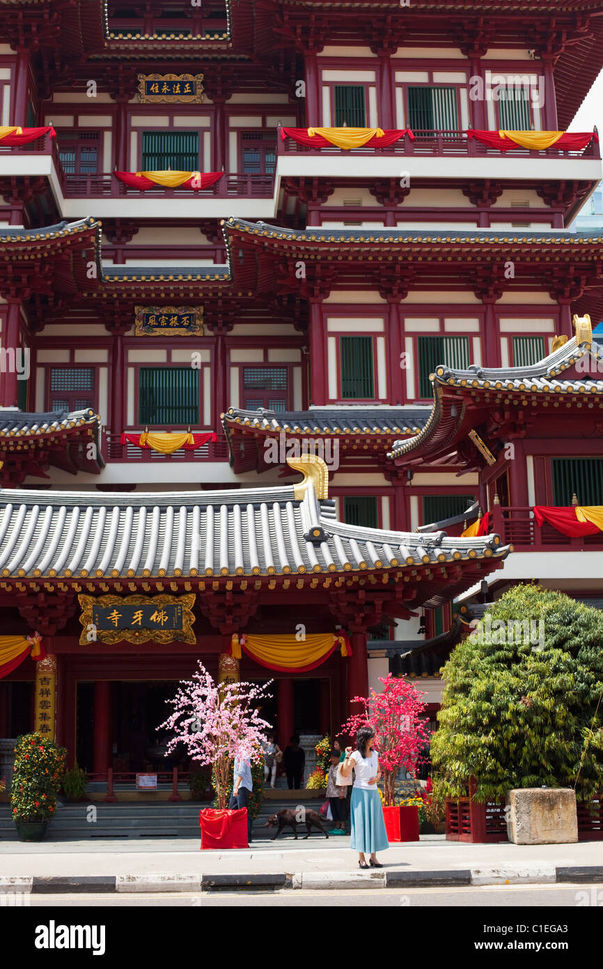 Buddha Tooth Relic Temple and Museum, Chinatown, Singapour Banque D'Images