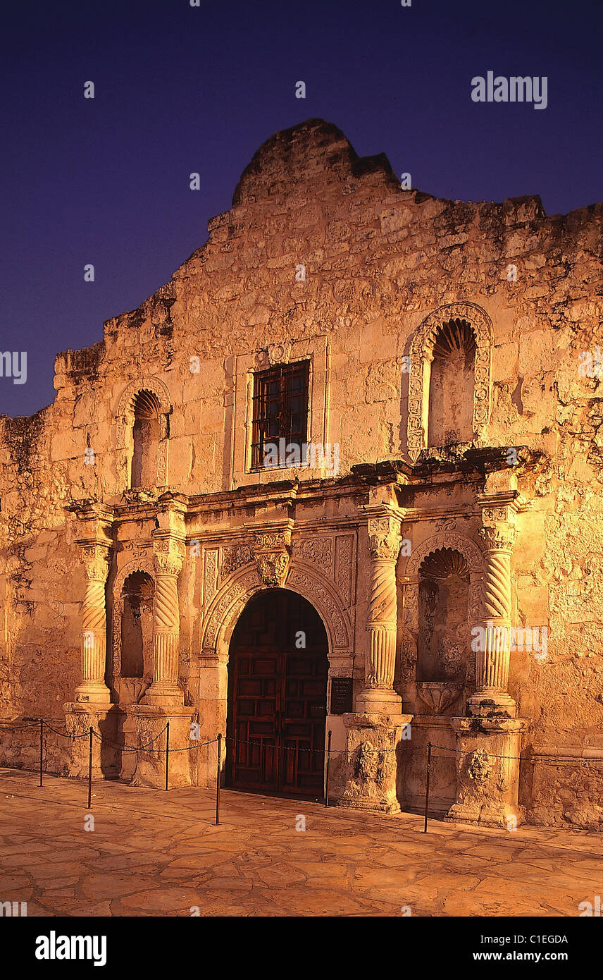 États-unis, l'état du Texas, San Antonio, fort Alamo Banque D'Images