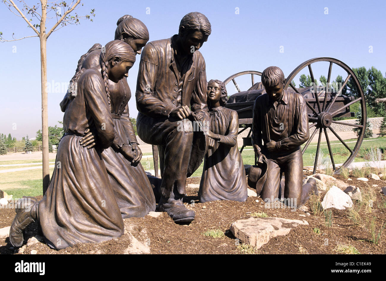 United States, Utah, Heritage Park, des Mormons" rétrospective de la vie au début du siècle et après leur migration Banque D'Images