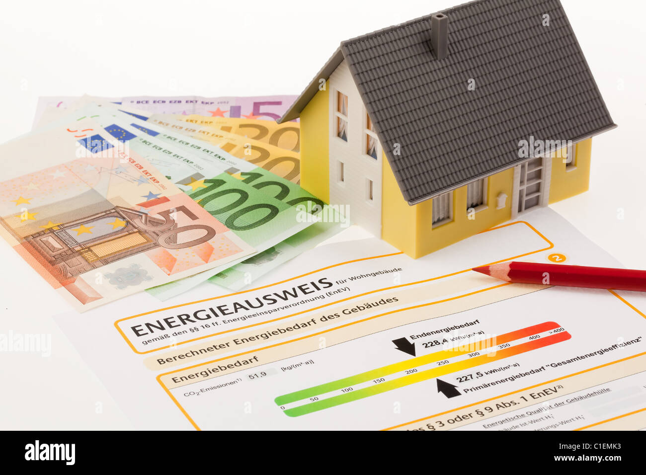 La certification énergétique pour les maisons de famille, Autriche Banque D'Images