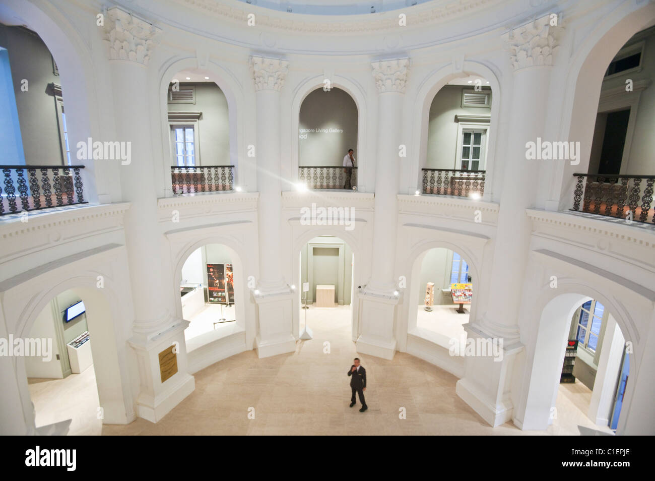 Architecture coloniale du Musée National de Singapour, Singapour Banque D'Images