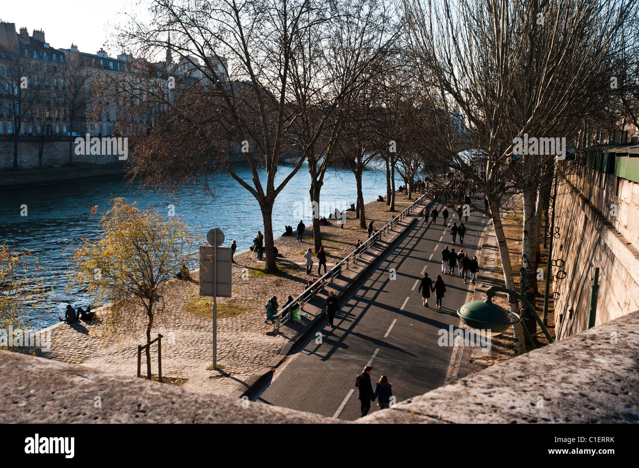 Temps de printemps à Paris, Le Marais, France. Banque D'Images