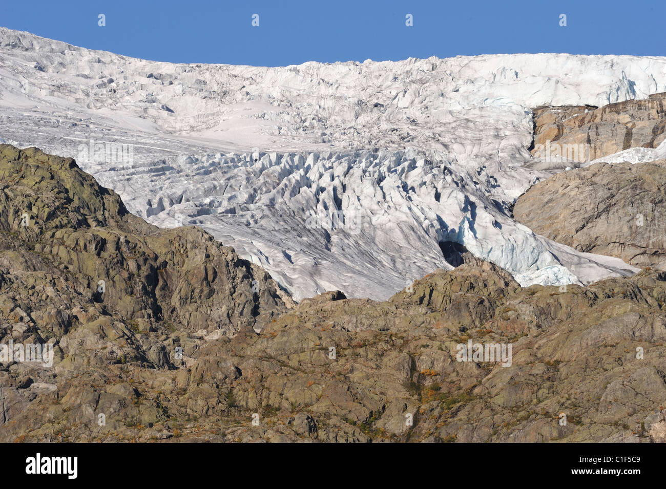 Buar Glacier breen est en train de fondre d'année en année, la Norvège Odda  Photo Stock - Alamy