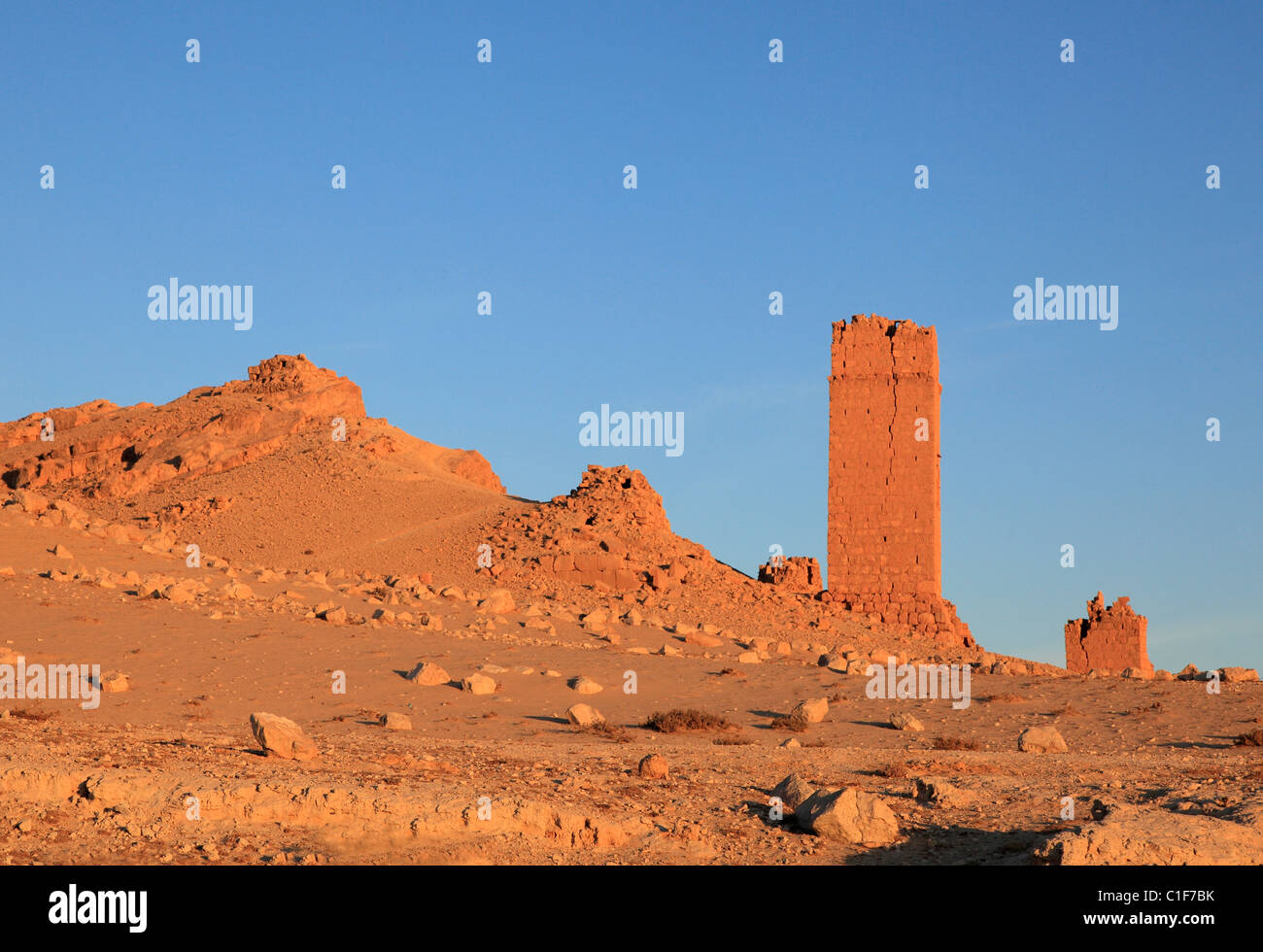 Tombes tour à Palmyre ville romaine, la Syrie. Banque D'Images