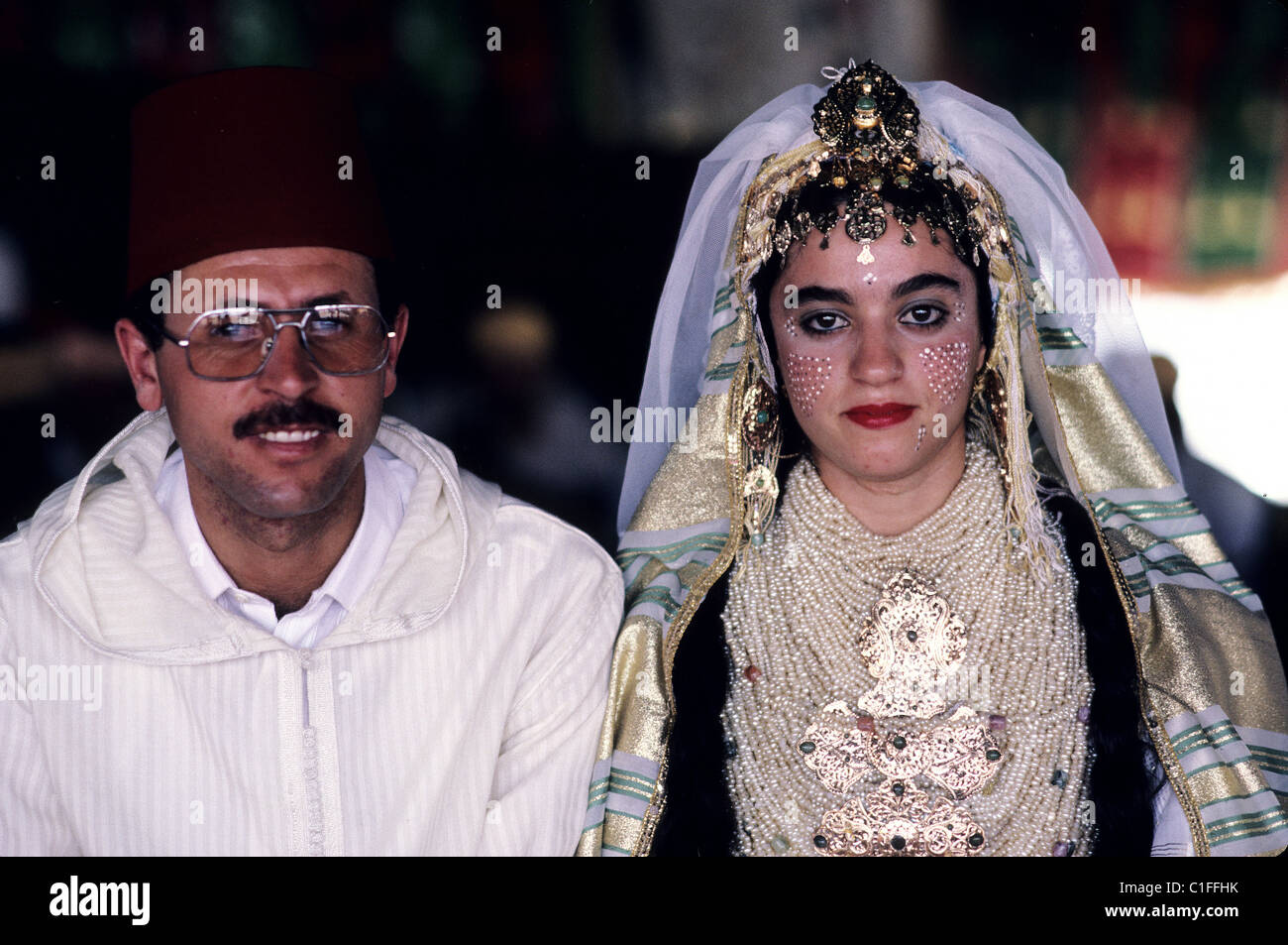 Le Maroc, Marrakech, mariage Banque D'Images