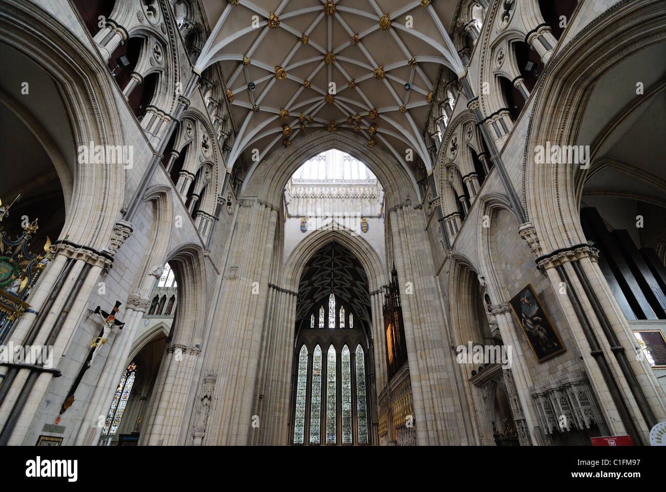 Intérieur de la cathédrale de York, un monument cathédrale de York, en Angleterre. Banque D'Images