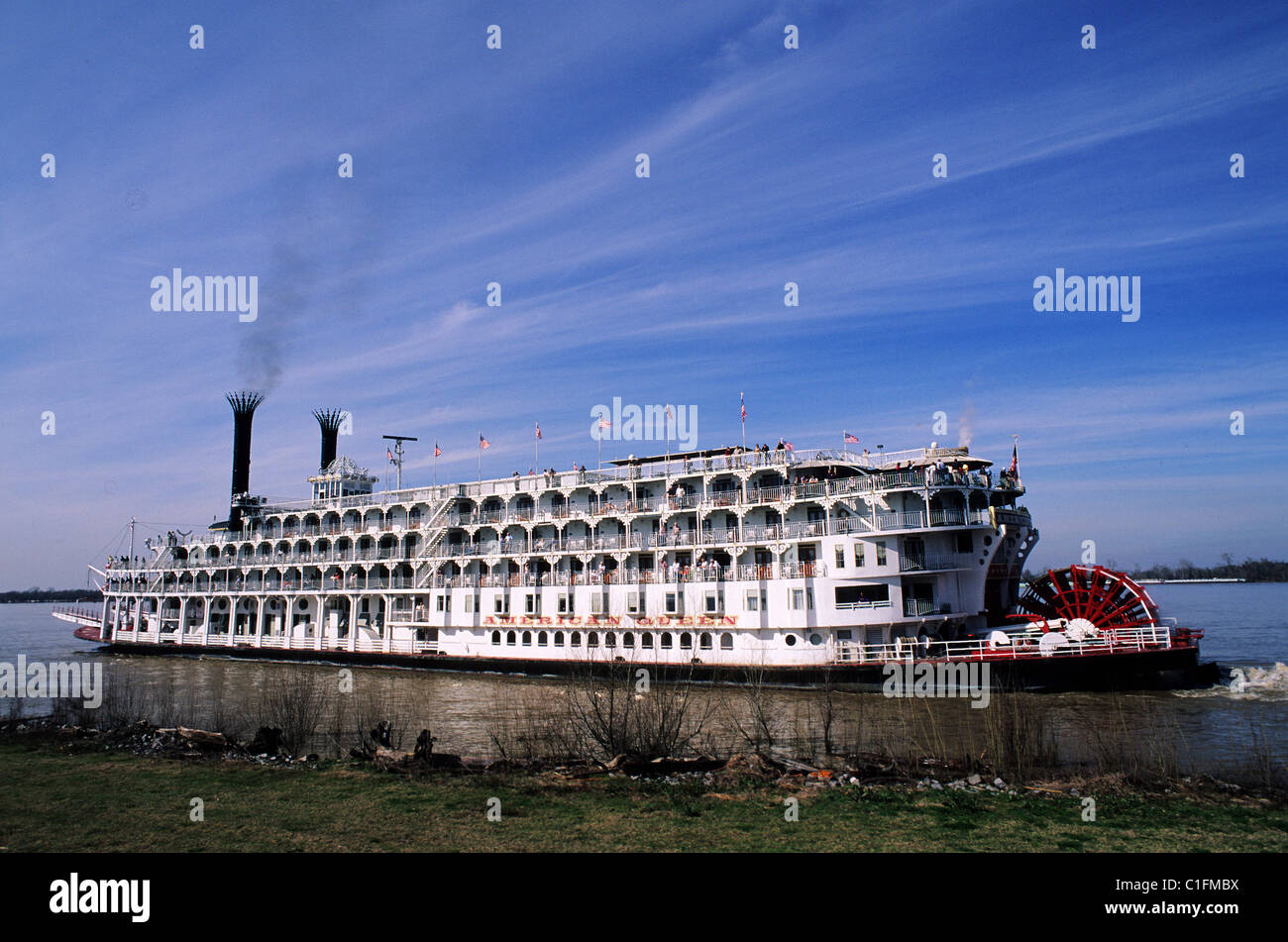 Etats-unis, Louisiane, roue à aubes à vapeur sur le fleuve Mississippi Banque D'Images