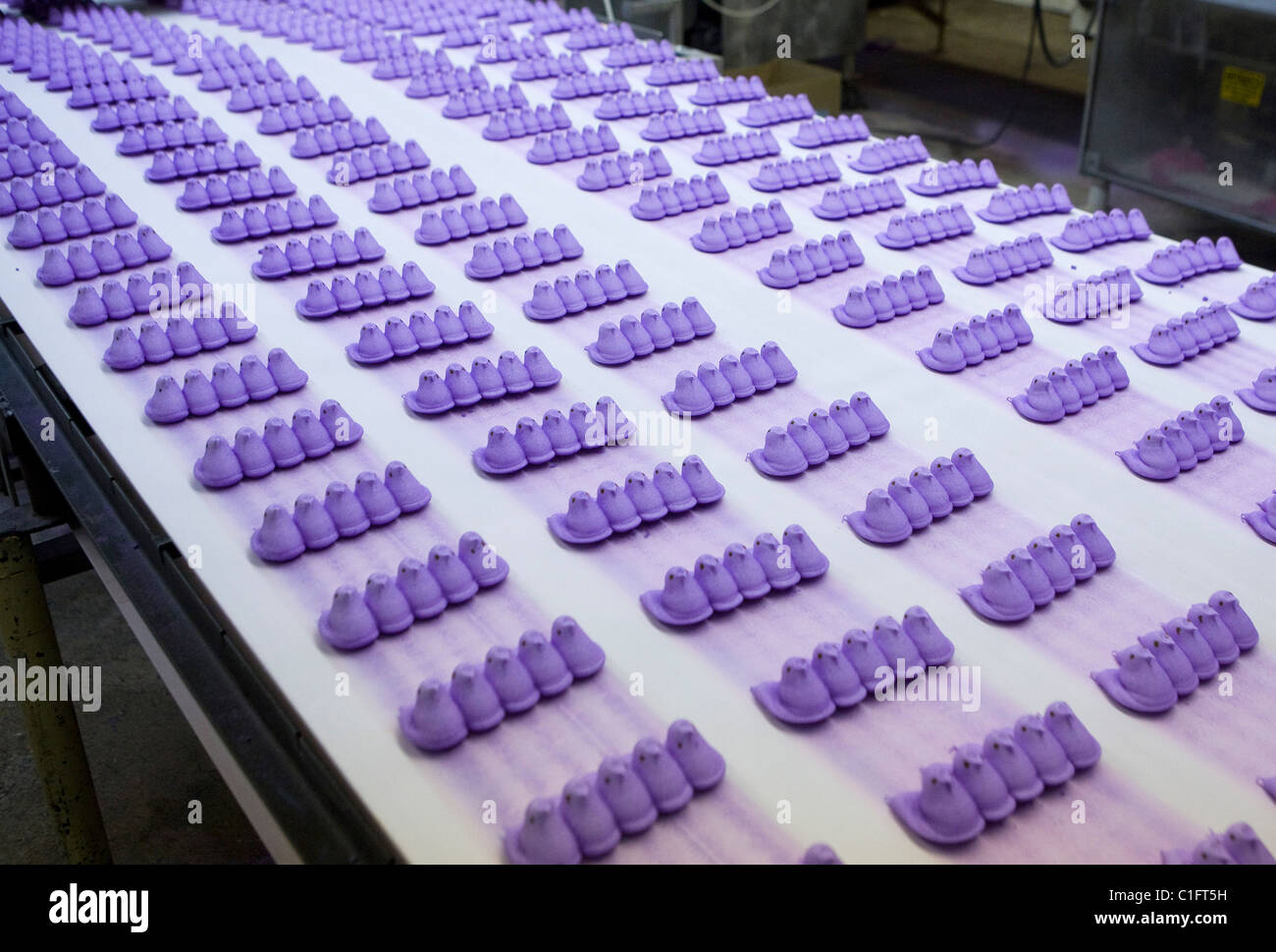 Le Marshmallow Peeps usine. Banque D'Images