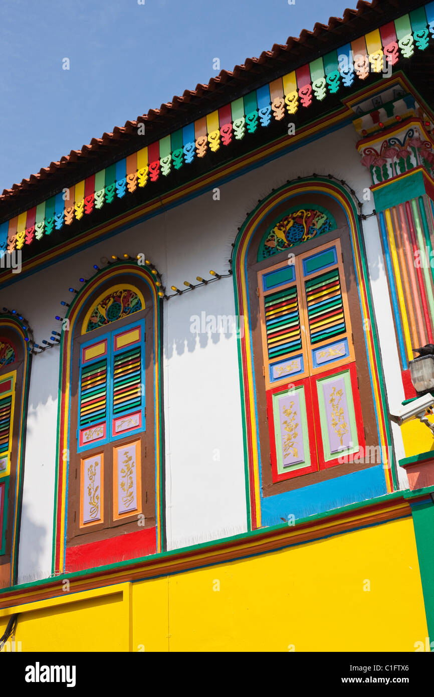 Résidence de l'INAH Tan Teng. Little India, Singapour Banque D'Images