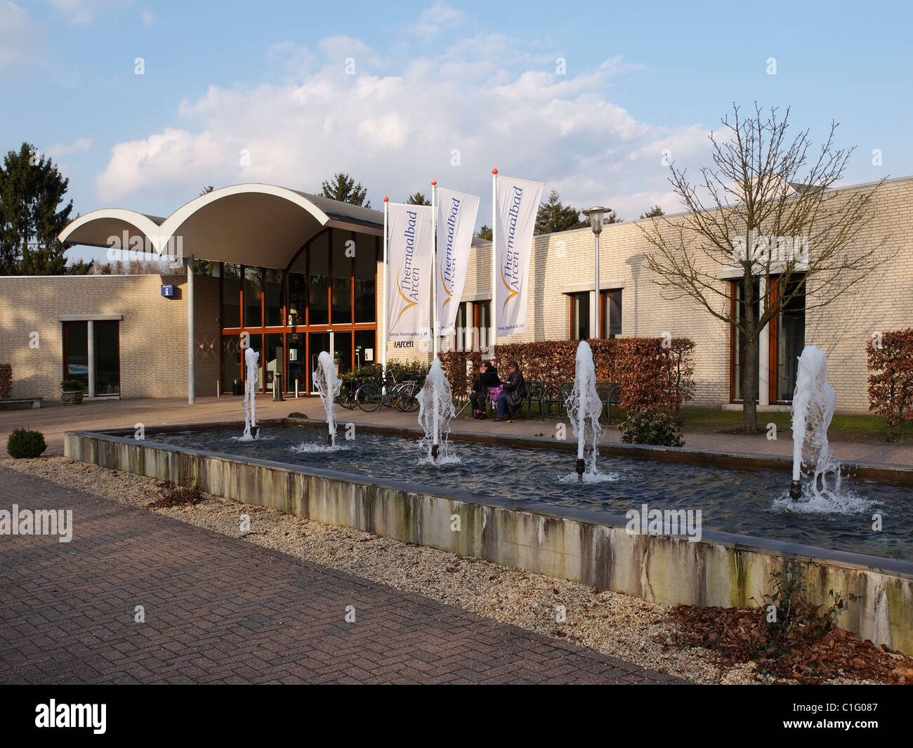 Thermaalbad Arcen thermes entrée, Arcen, Zuid Limburg, Pays-Bas Banque D'Images