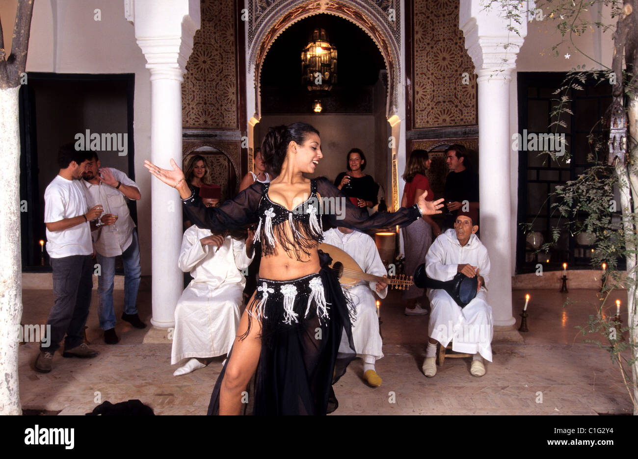 Le Maroc, Marrakech, atlas, la partie dans le dar el Qadi ryad Banque D'Images