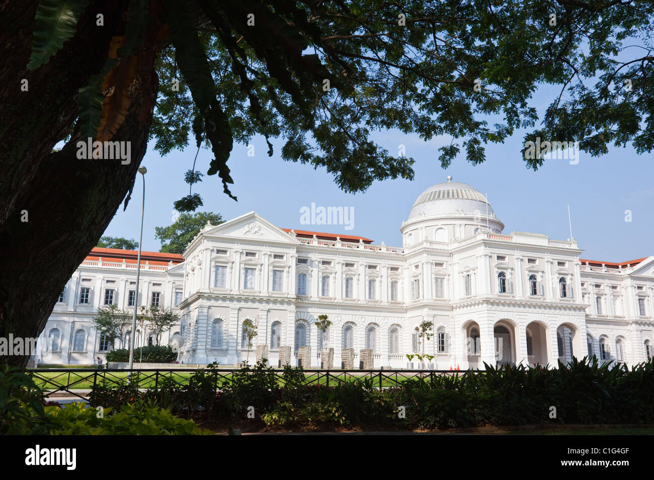 Architecture coloniale du Musée National de Singapour, Singapour Banque D'Images