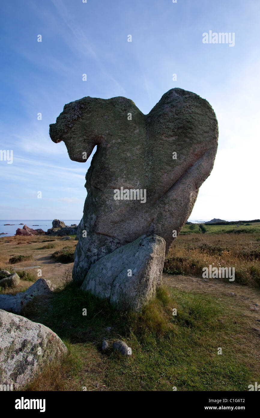 Nags Head Rock sur St Agnes Penzance Cornwall England UK Banque D'Images