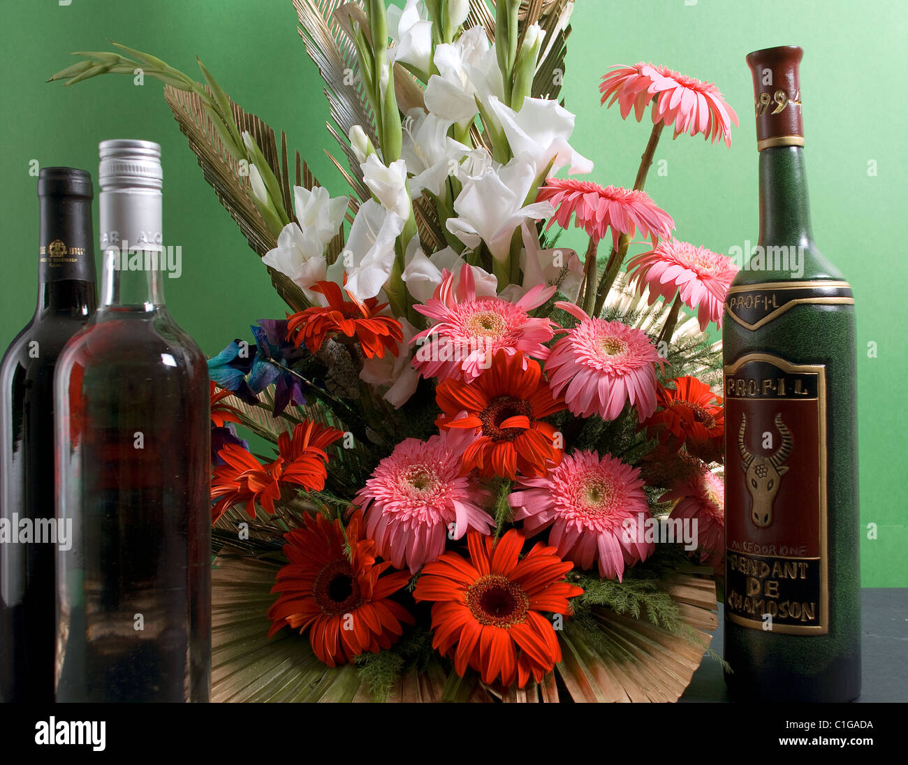 Vase et fleurs Banque D'Images