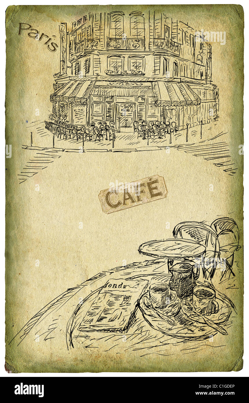Cafe De Paris theme Banque D'Images