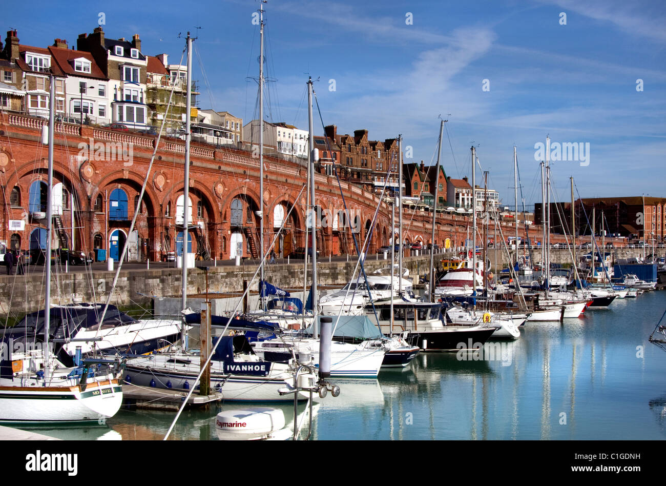 Avis de Ramsgate Marina Banque D'Images