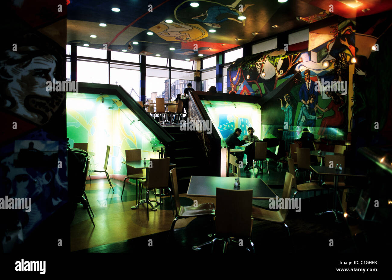 Royaume-uni, Ecosse, Glasgow, Galerie d'Art Moderne, le restaurant au plus haut niveau Banque D'Images