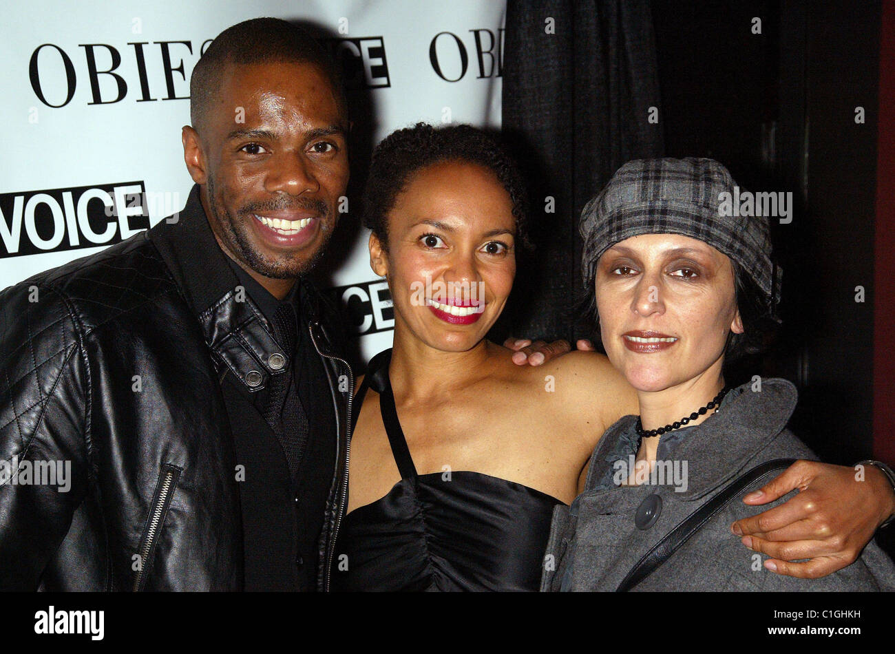 Colman Domingo, Eisa Davis et Lisa Ramirez 54ème Village Voice Obie Awards tenue au Webster Hall New York City, USA - Banque D'Images