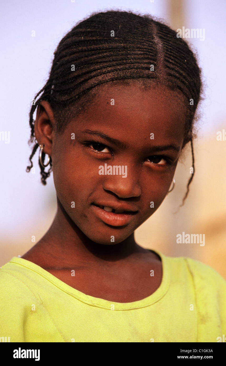 Tombouctou, Mali, enfant touareg Banque D'Images