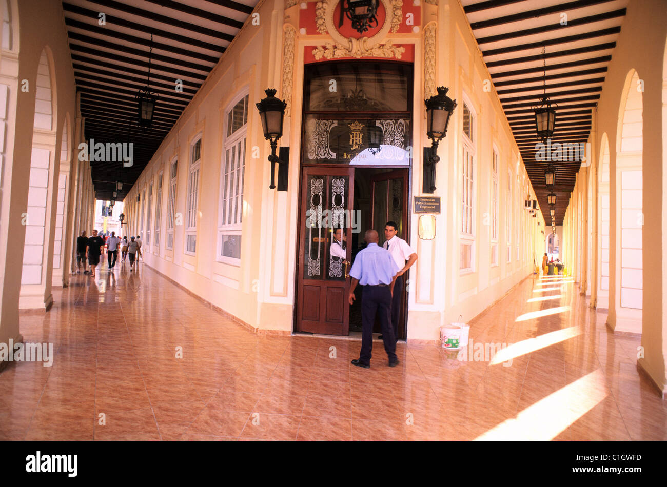 Cuba, La Havane, La Havane, zone Centro Plaza Hotel Banque D'Images