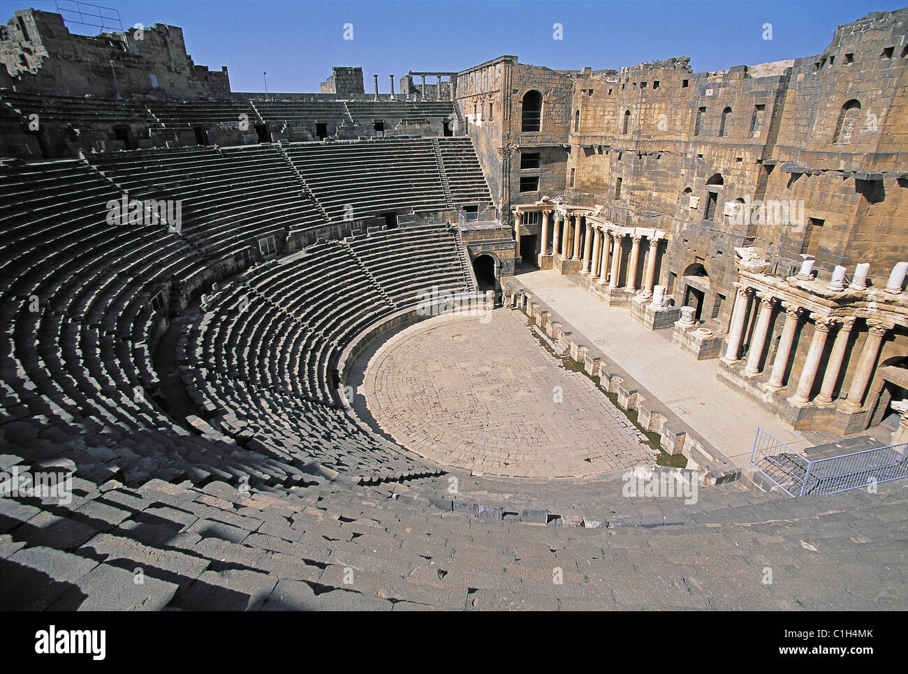 La Syrie, Bosra, théâtre romain classé au Patrimoine Mondial par l'UNESCO Banque D'Images