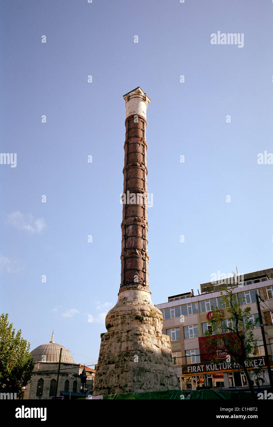 La colonne de Constantin (Sutunu Cemberlitas) à Istanbul en Turquie. Banque D'Images