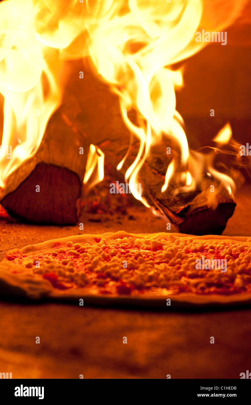 Im Ofen, Falamen Pizza pizza und. Banque D'Images