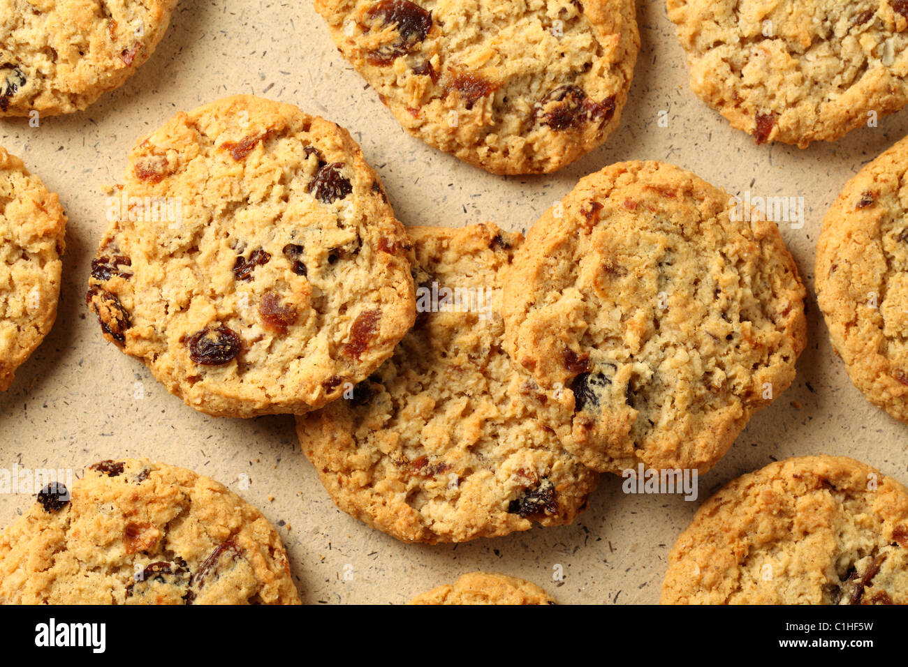 Les cookies d'AVOINE ET DE FRUITS Banque D'Images