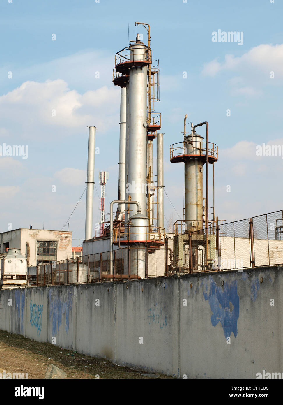 Ruines industrielles. Banque D'Images