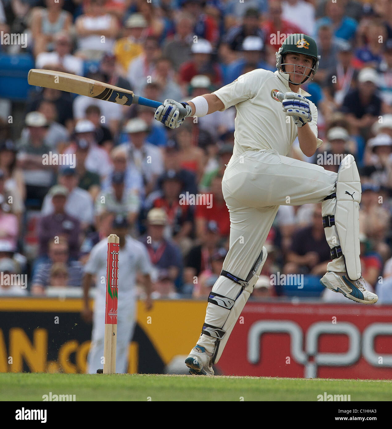 Au cours de l'ouatine Nord Marcus Angleterre V Australie Cendres quatrième test match à Leeds, Angleterre. Banque D'Images
