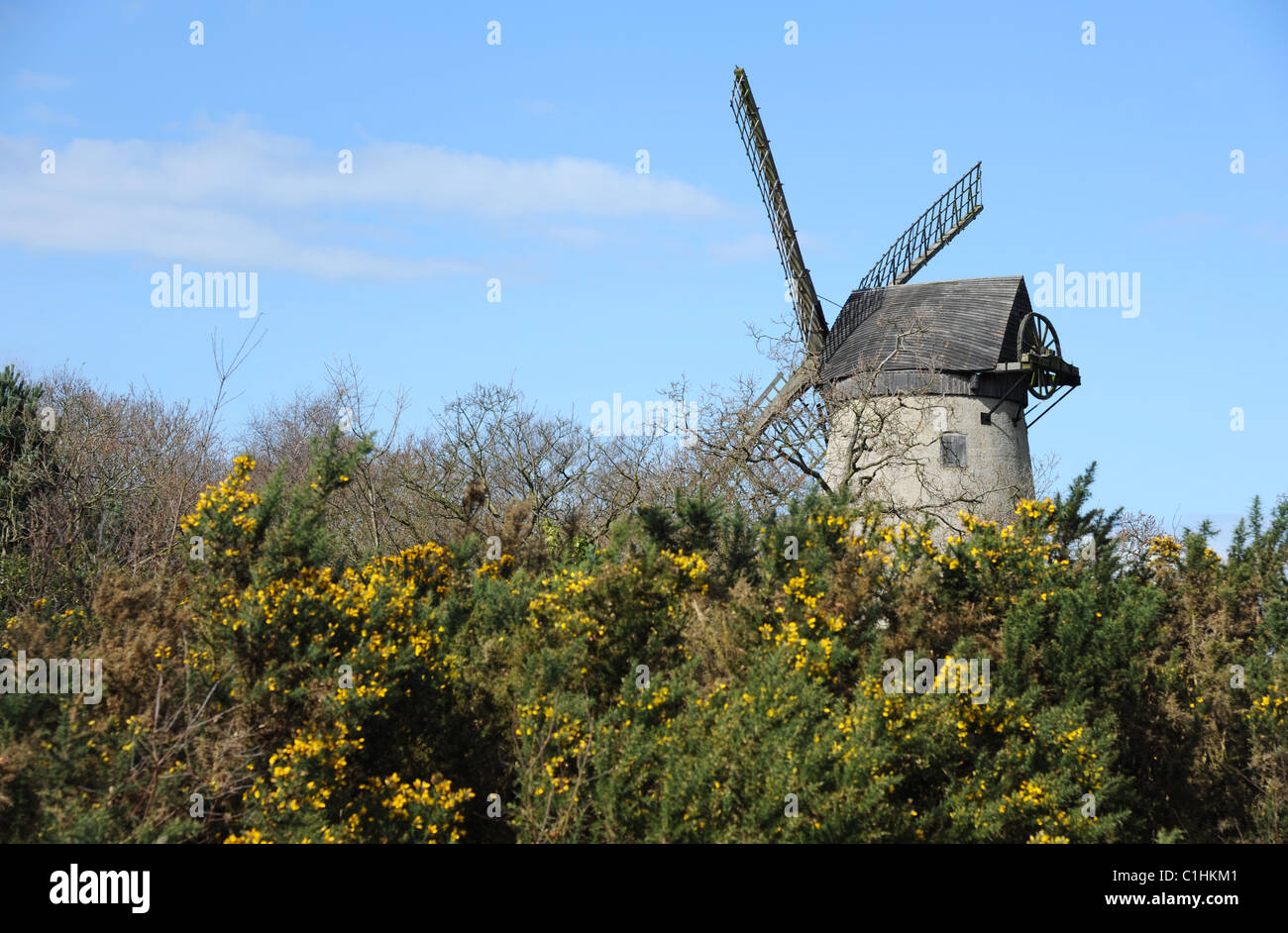 Bidston windmill sur Bidston Hill, Péninsule de Wirral. Banque D'Images