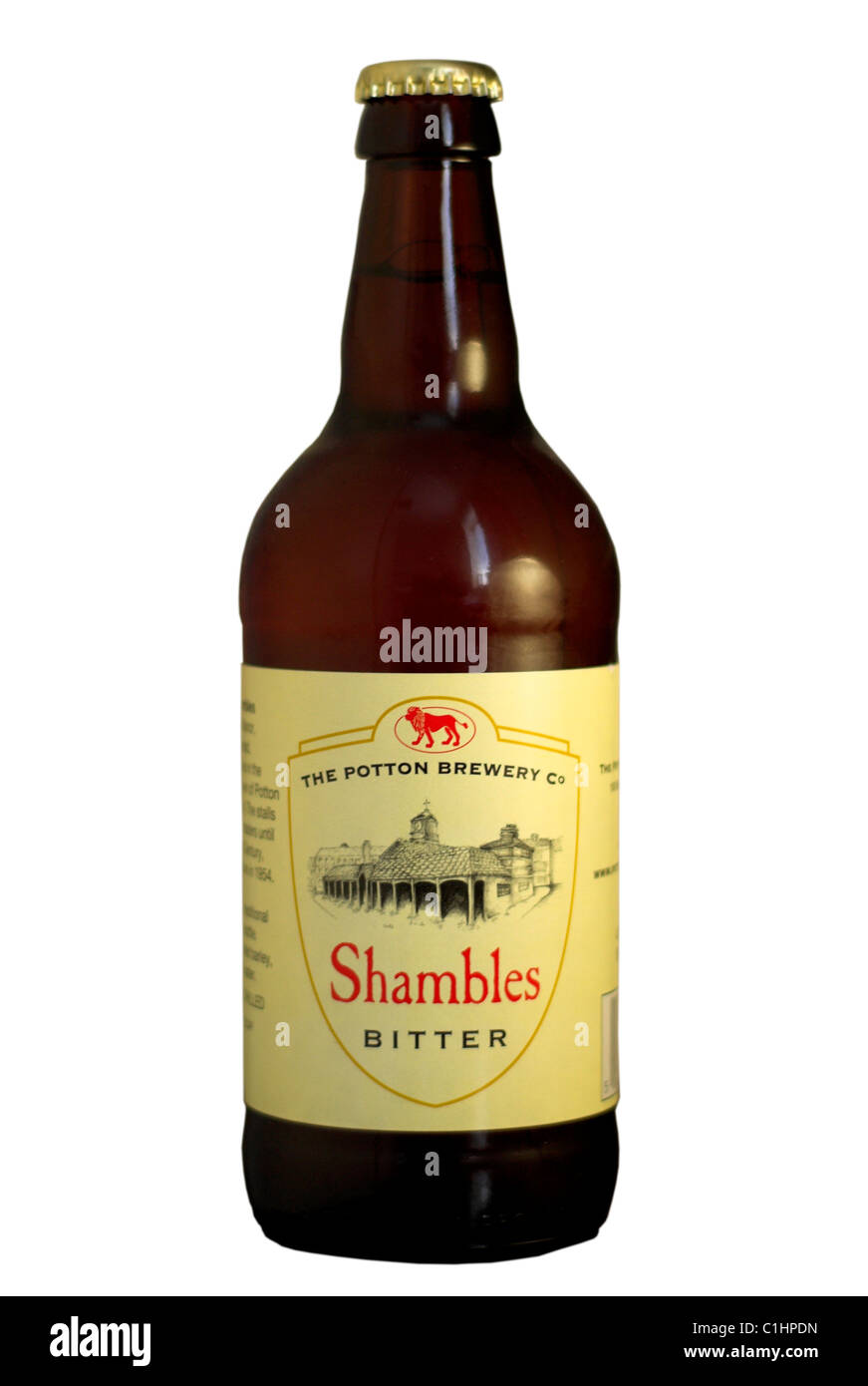 Brasserie de Potton Shambles bouteille de bière amère - @ 2011. Banque D'Images