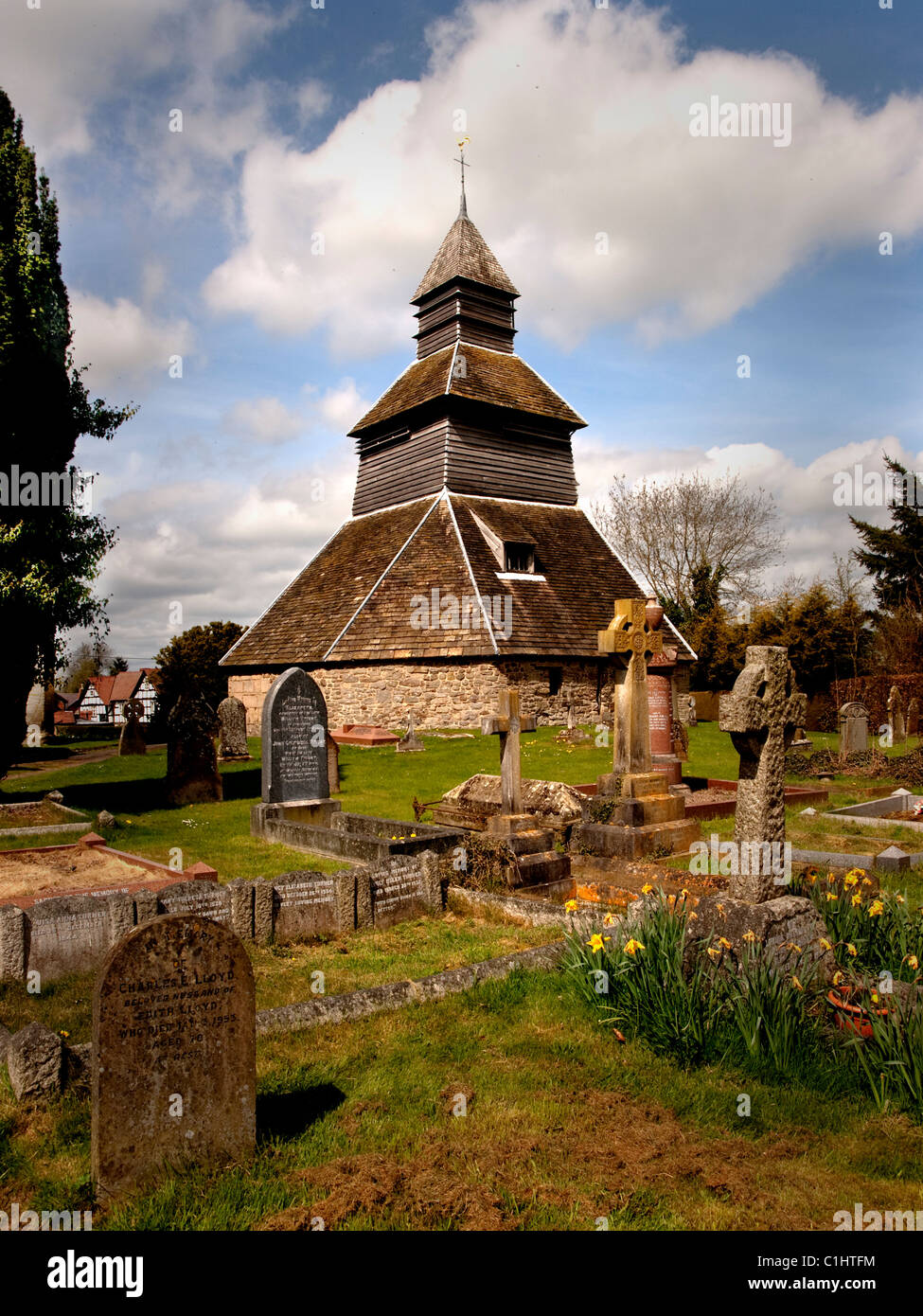 Pembridge, Herfordshire, Angleterre. Clocher détaché. Banque D'Images