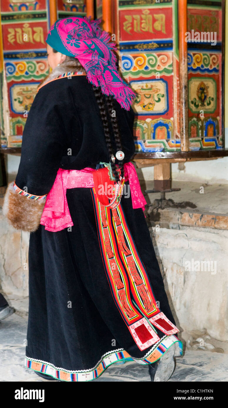 Pèlerins tibétains Banque D'Images