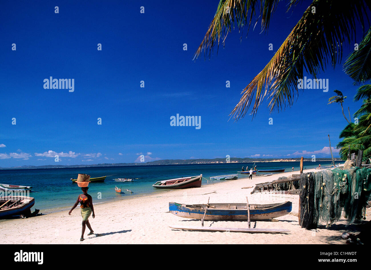 Madagascar, Nord, Diego-Suarez (Antsiranana), la plage de ramena situé à 18kms Banque D'Images