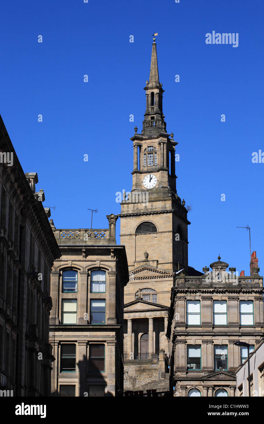 All Saints Church vu depuis le Quayside, Newcastle upon Tyne NE England UK Banque D'Images