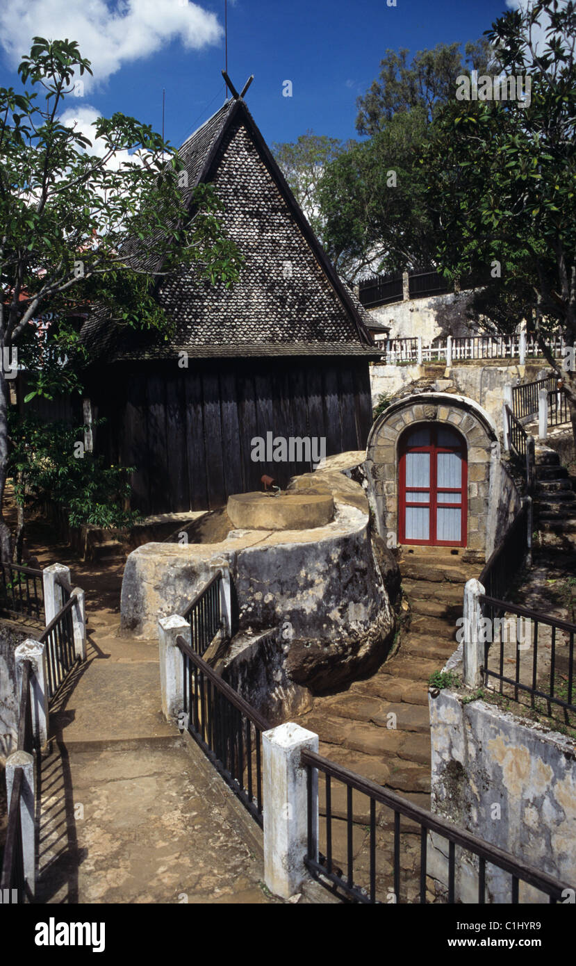 Palais Royal d'été ou Palais, Ambohimanga, Chambre de Roi Andrianampoinimerina malgache, Madagascar Banque D'Images