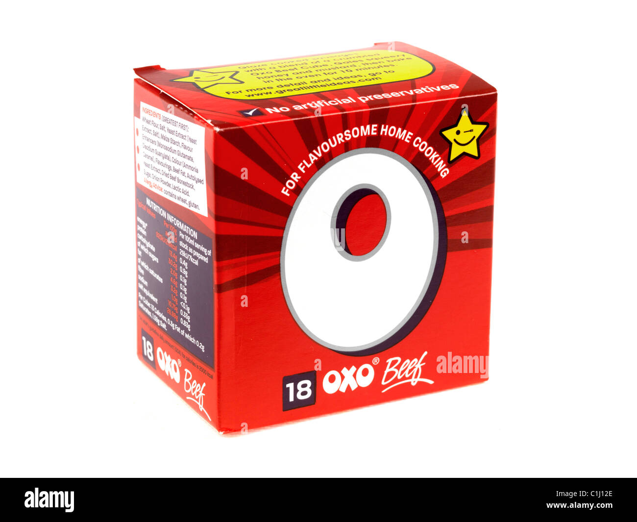 Cubes de bœuf oxo Banque D'Images