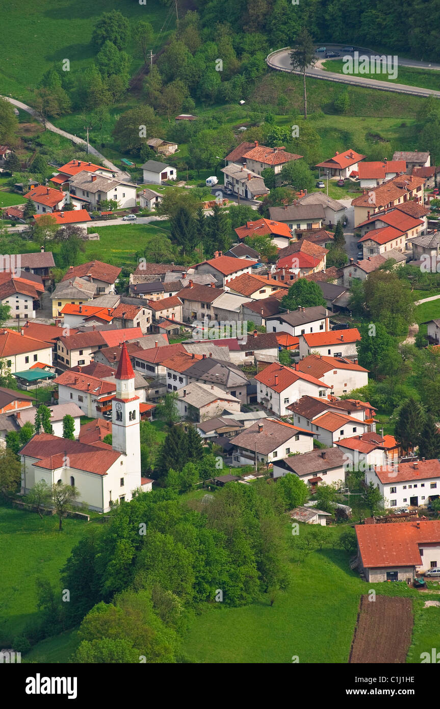 Bovec, vallée de la soca, Slovénie Banque D'Images