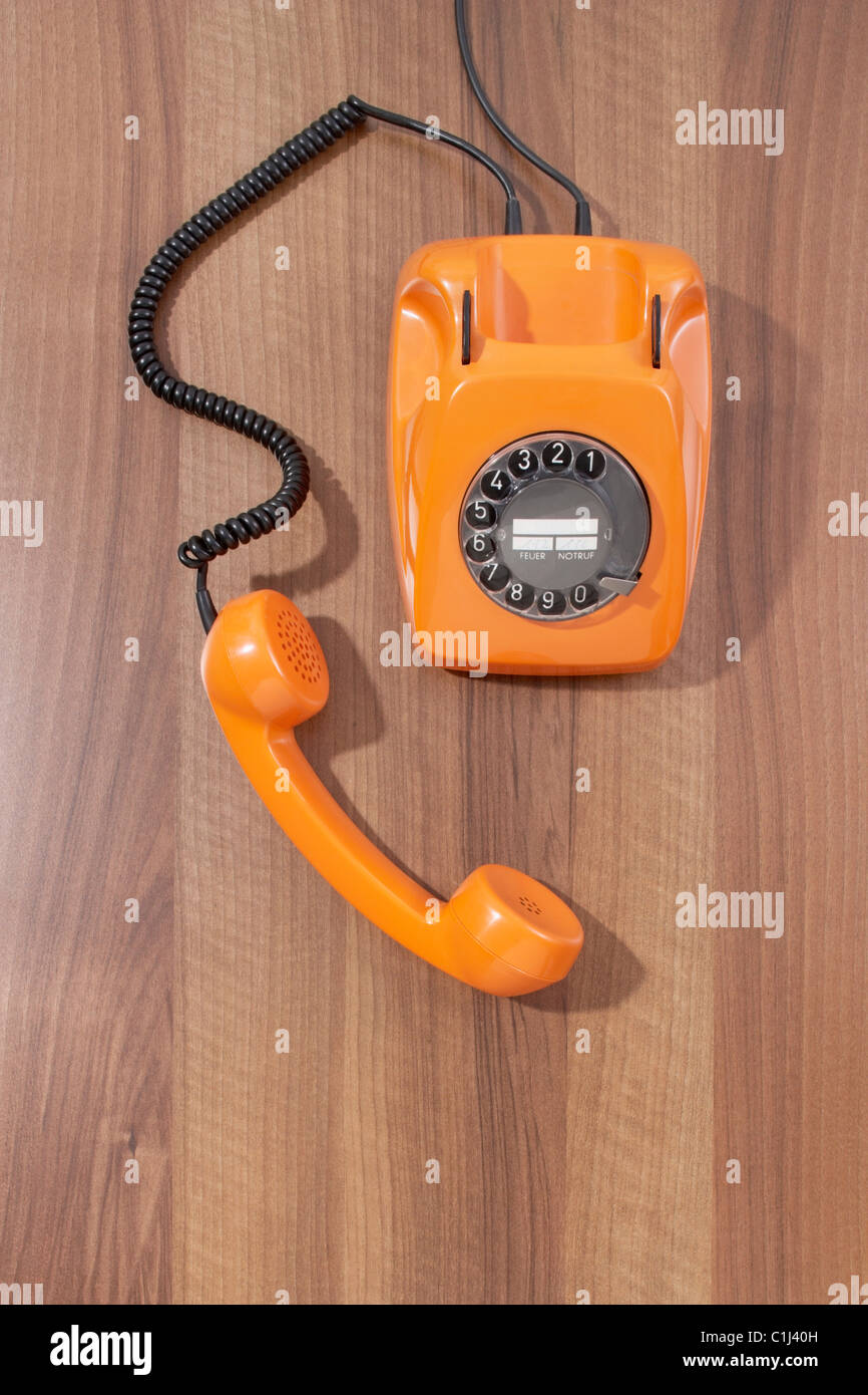 Téléphone avec récepteur off the hook Banque D'Images