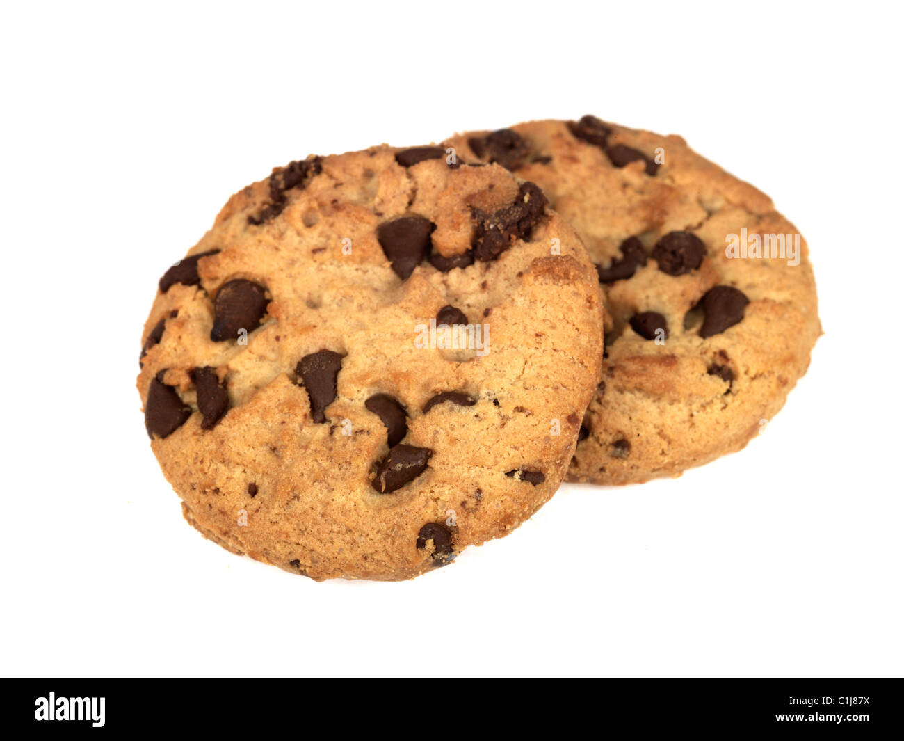 Cookies aux pépites de chocolat Banque D'Images