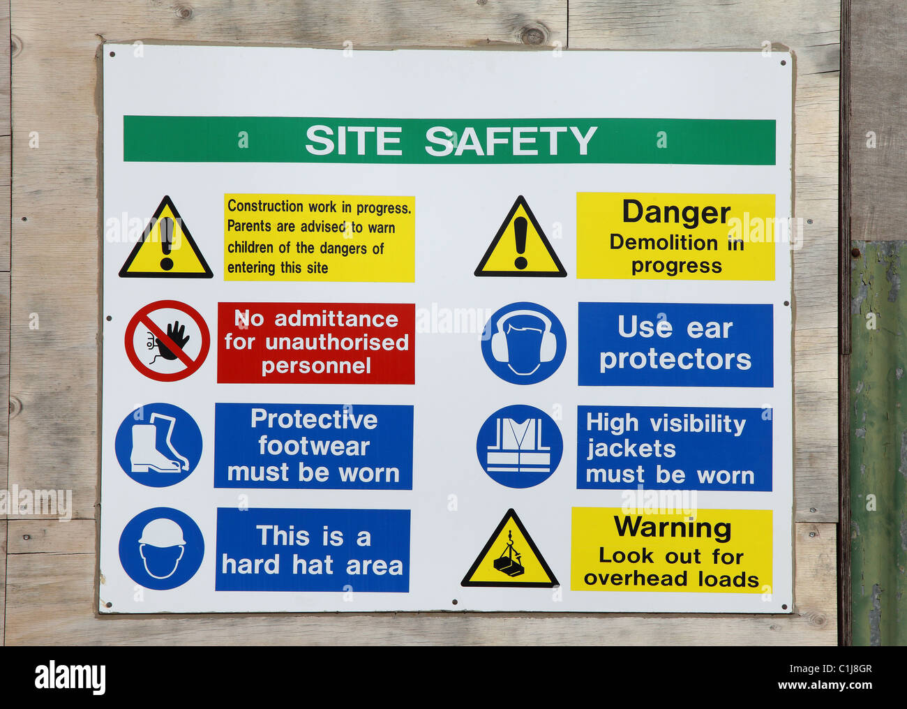 Conseil D Avertissement De Securite Chantier Photo Stock Alamy