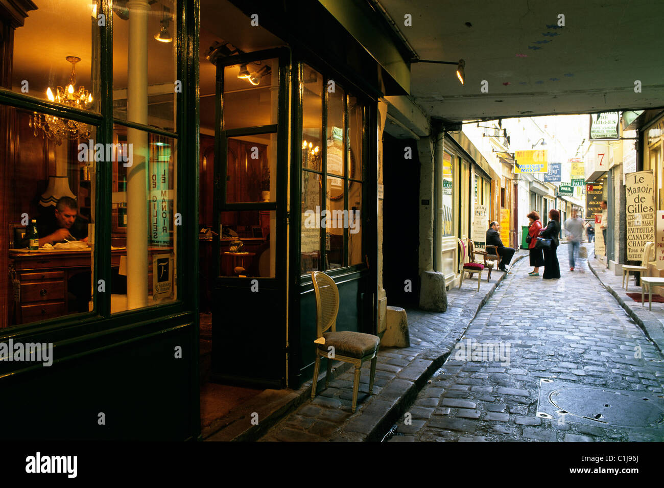 France, Paris, Faubourg Saint Antoine, Passage du chantier (ruelle) Banque D'Images